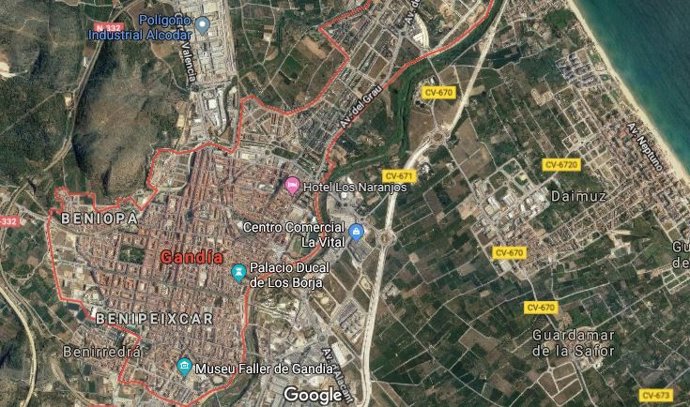 Localidad valenciana de Gandia