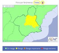 La Aemet emite para el domingo la alerta amarilla por altas temperaturas en la Vega del Segura