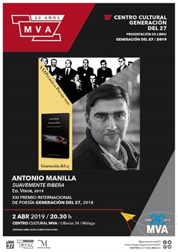 Málaga.- El escritor Antonio Manilla presenta en el MVA su libro 'Suavemente Ribera'