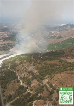 Incendio forestal en Motril