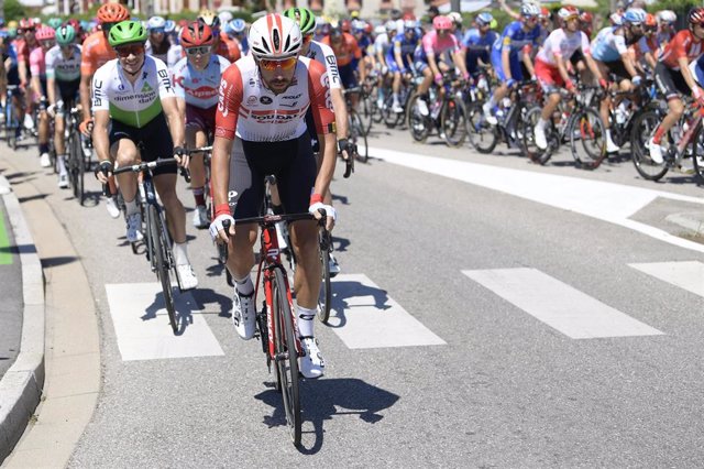 10 July 2019, France, Colmar: Belgian cyclist Thomas De Gendt of Lotto Soudal in action during the fifth stage of the 106th edition of the Tour de France cycling race, 175.5 km from Saint-Die-des-Vosges to Colmar. Photo: Yorick Jansens/BELGA/dpa