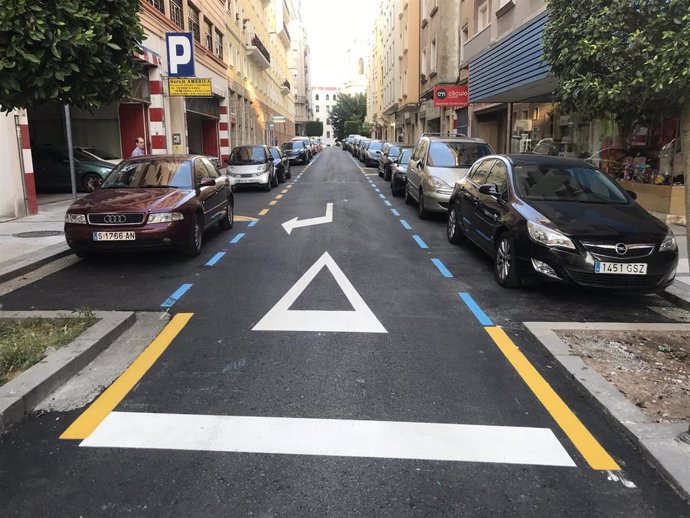 Nuevo asfaltado en la calle San José de Santander
