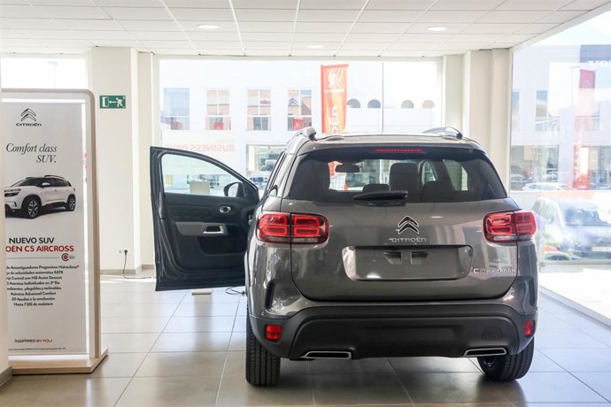 Imagen de un coche, Citroen C4 Cactus, en un concesionario de Madrid.