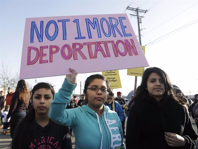 Protesta contra las deportaciones en Tacoma, Washington