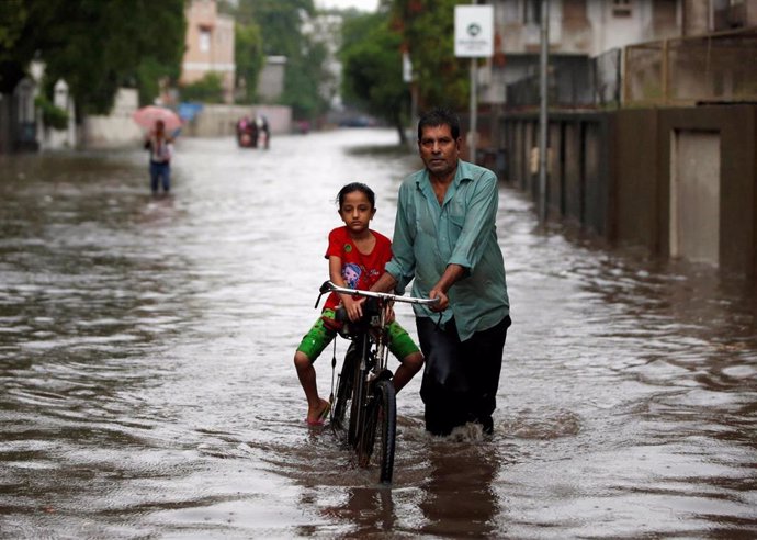 Inundaciones provocadas por el monzón en India