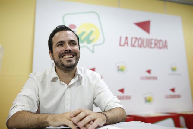 El coordinador federal de IU, Alberto Garzón, este sábado en Sevilla