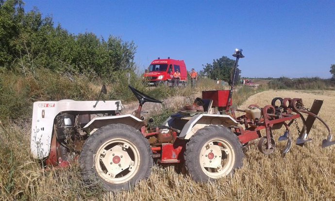 Un vecino de Cascante de 75 años fallece en un accidente de un tractor agrícola en Tulebras