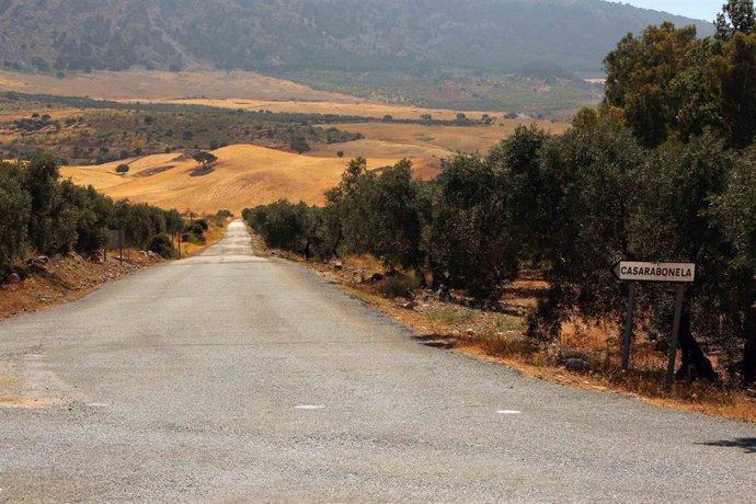 Carretera que une Casarabonela y El Burgo en la que la Diputación de Málaga acometerá mejoras para su reparación