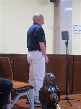 El acusado durante el juicio