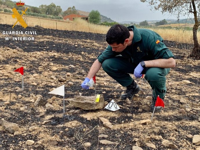 La Guardia Civil investiga las causas de un incendio