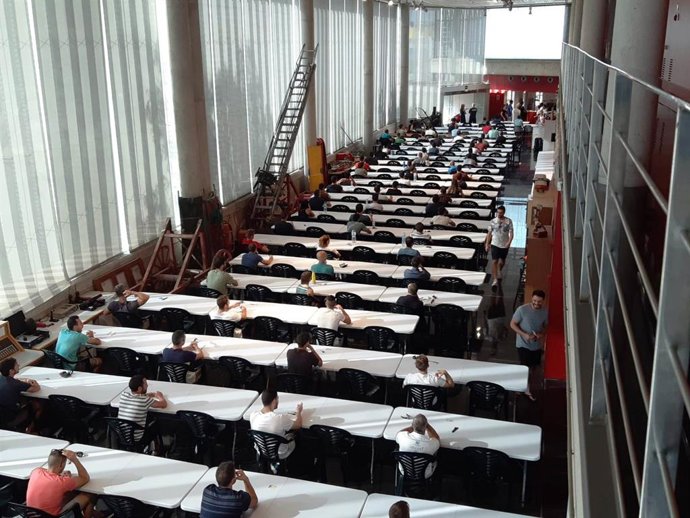 Imatge de les proves per optar a una plaa en el cos de Bombers de Palma