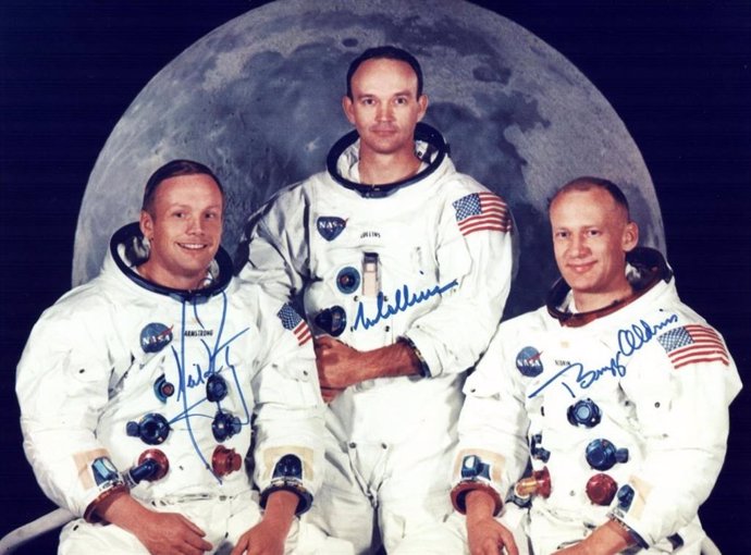 Tripulación del Apolo 11, primera en llegar a la superficie de la Luna