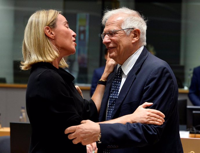Borrell y Mogherini en Bruselas