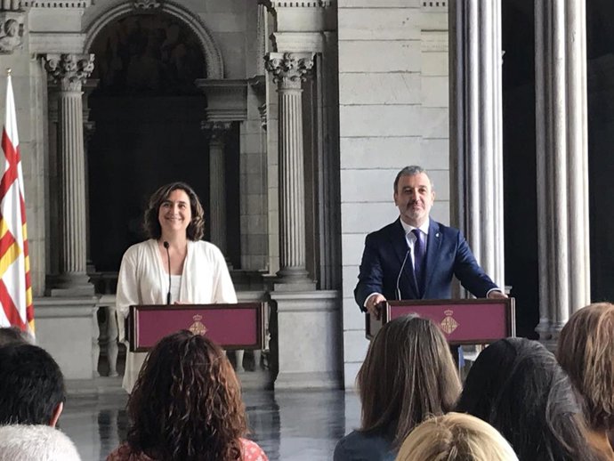 Ada Colau y Jaume Collboni. Foto de archivo