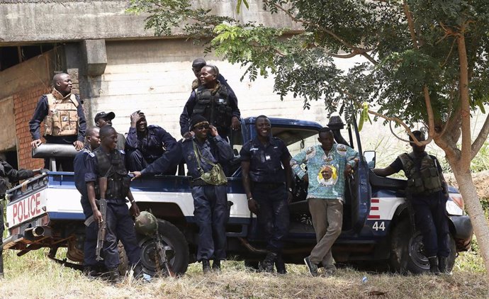 Policía en Bangui, República Centroafricana