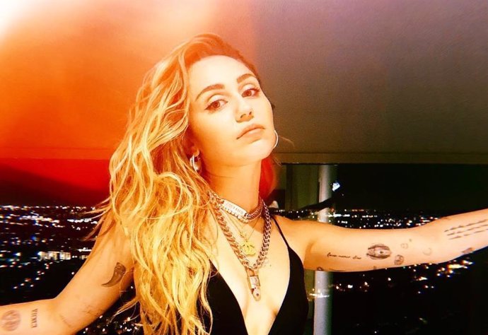 Instantánea subida por Miley Cyrus a su cuenta de Instagram