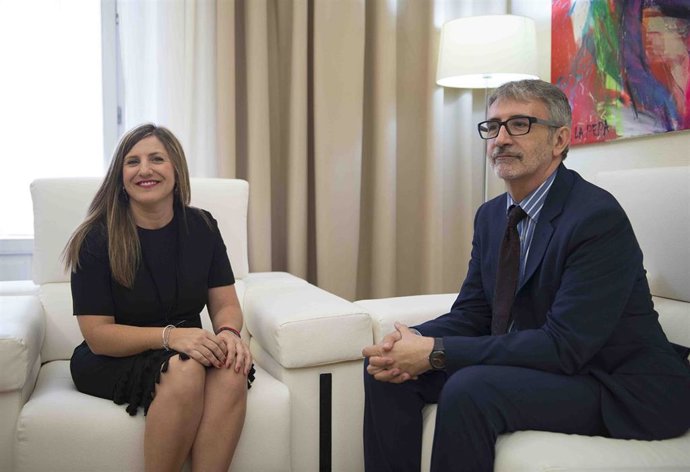 Irene García y Francisco Piniella en Diputación