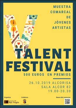 Carte del V Talent Festival que se celebra el sábado 26 de octubre en Alcorisa (Teruel).