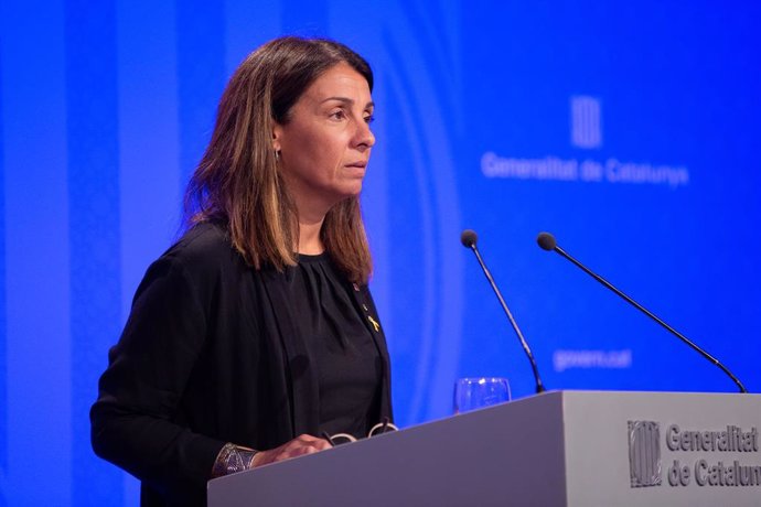 La portavoz del Govern de la Generalitat, Meritxell Budó, ofrece una rueda de prensa tras el consejo ejecutivo.