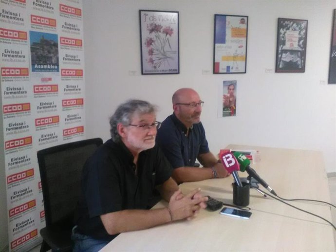 El secretario de Organización estatal de Comisiones Obreras, Fernando Lezcano, en rueda de prensa.