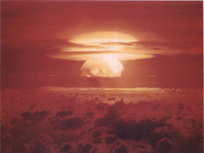Prueba atómica en las Islas Marshall en 1954