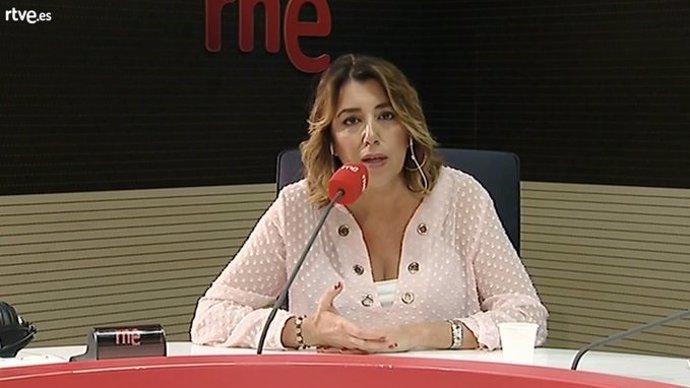 Susana Díaz, ests miércoles, durante la entrevista