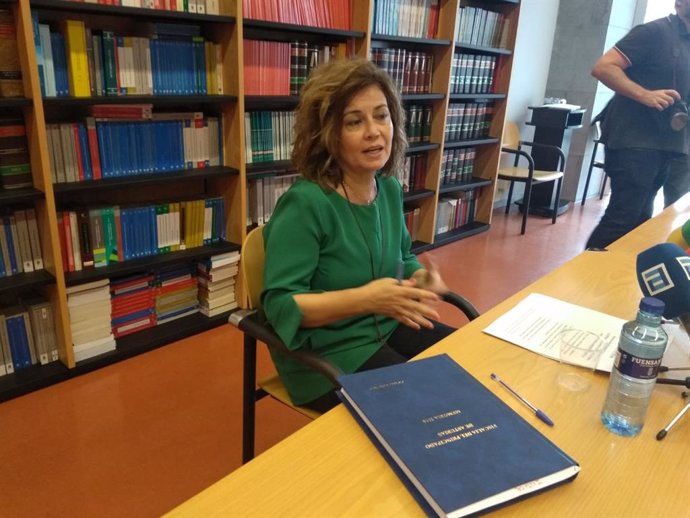 La Fiscal Superior de Asturias. Esther Fernández, presenta estadísticas contenidas en la Memoria de 2018.