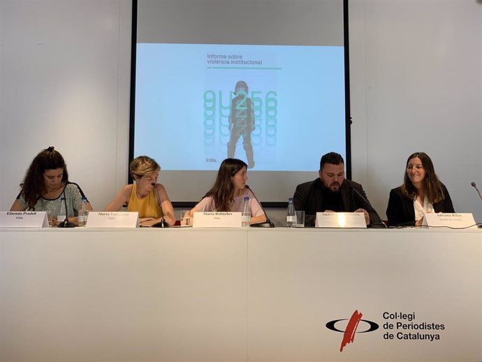 Presentación del Informe  SAIDAVI 2018 en el Collegi de Periodistes de Catalunya.