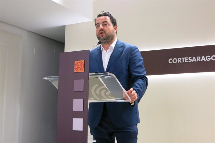 El portavoz de Vox en las Cortes de Aragón, David Arranz