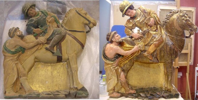 Ns / Iberdrola Concluye La Restauración De Las Esculturas Del Retablo De La Iglesia Palentina De San Martín De Tours
