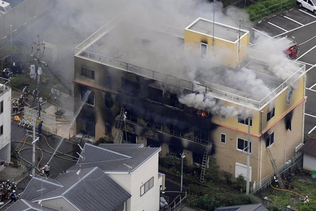 Incendio de un estudio de animación en Kioto, Japón
