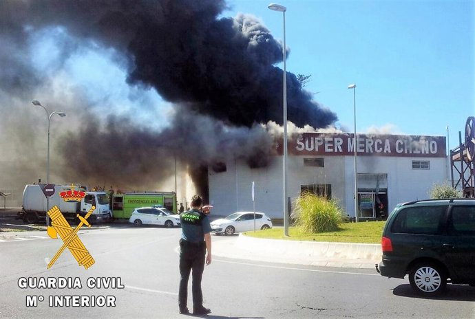 Bazar chino siniestrado en mayo de 2017 en Adra (Almería) 