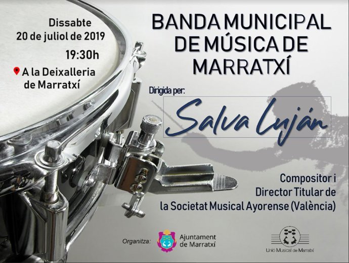 Cartel último concierto de la Banda Municipal de Música de Marratxí