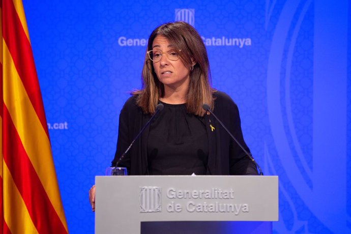 La portaveu del Govern de la Generalitat, Meritxell Budó, ofereix una roda de premsa després del consell executiu.