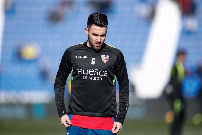 Moi Gomez of Huesca during the spanish championship La Liga football match played between CD Leganes and SD Huesca at Estadio Municipal Butarque stadium in Leganes, Madrid, Spain. Jan 12th 2019.