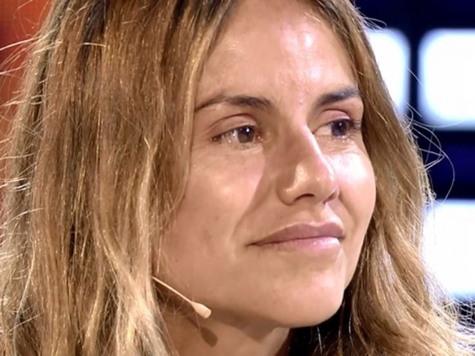 Mónica Hoyos en el plató de 'Supervivientes 2019'