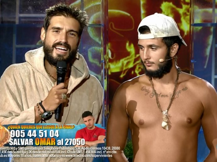 Fabio y Omar Montes después de la prueba de la apnea