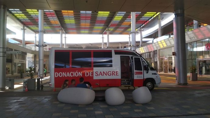 Unidad móvil de donación de sangre
