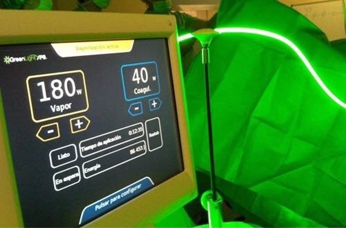 El láser verde disminuye el tiempo de hospitalización en pacientes sometidos a cirugía de próstata