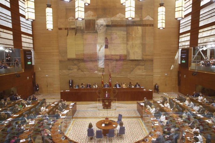 Imagen de archivo del hemiciclo de la Asamblea de Madrid.