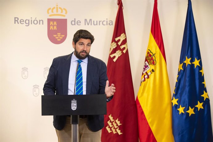 El presidente del Gobierno regional en funciones, Fernando López Miras
