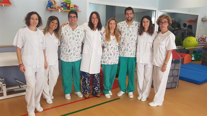 Profesionales del Hospital Victoria Eugenia en una foto de archivo.