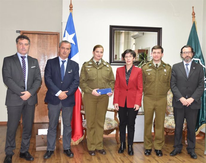 La consejera de Seguridad del Gobierno Vasco, Estefanía Beltrán de Heredia, visita el Centro de Control y Tratamiento de Datos Policiales de Chile