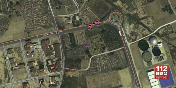 Imagen por satélite del lugar del accidente