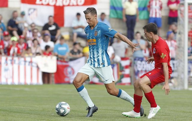 Marcos Llorente en el amistoso Numancia-Atlético de Madrid