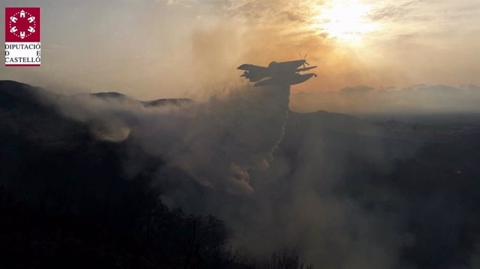 Incendio forestal en Rosell (Castellón)