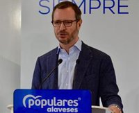 Maroto dice que este lunes se contrastará la "España unida" que desea el PP y la "España que quiere malvender Sánchez"