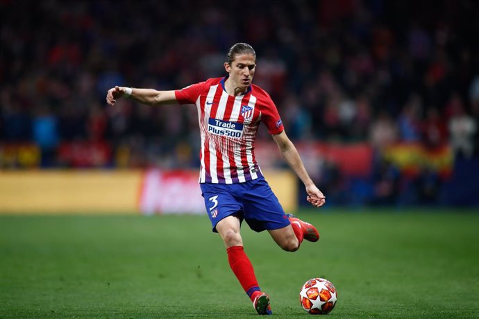Filipe Luis of Atletico de Madrid during the UEFA Champions League Round of 16 first leg football match played between Atletico de Madrid and Juventus FC at Wanda Metropolitano Stadium, Madrid, Spain. February 20th 2019.