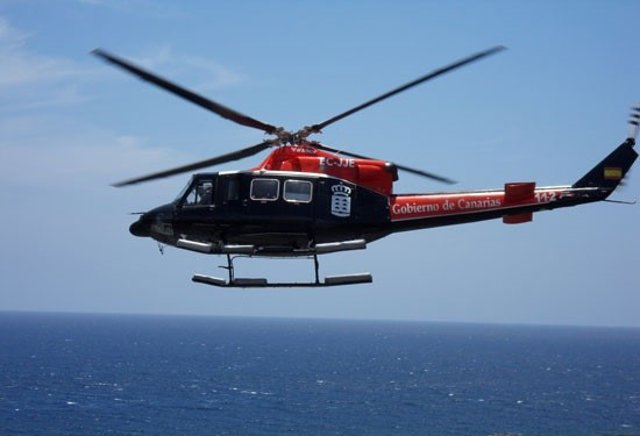 Helicóptero del Grupo de Emergencias y Salvamento (GES) del Gobierno de Canarias