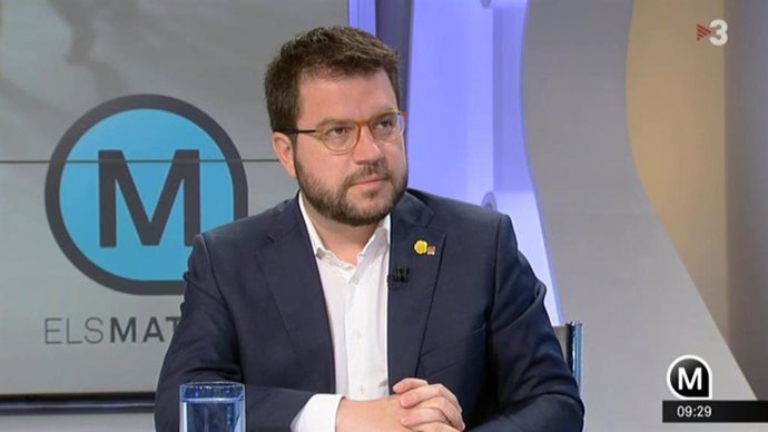 Entrevista en TV3 al vicepresident del Govern, Pere Aragons